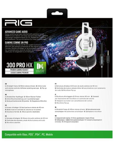 NACON RIG 300 PRO HX Auriculares Alámbrico Diadema Juego Blanco