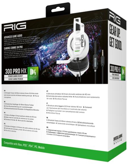 NACON RIG 300 PRO HX Auriculares Alámbrico Diadema Juego Blanco