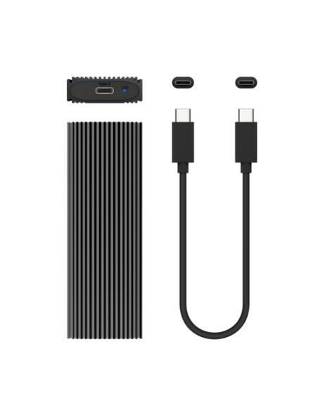 AISENS Caja Externa M.2 (NGFF) ASM2-023GR NVMe A USB3.2 Gen2, Gris