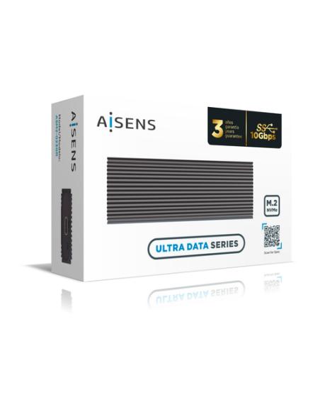 AISENS Caja Externa M.2 (NGFF) ASM2-023GR NVMe A USB3.2 Gen2, Gris