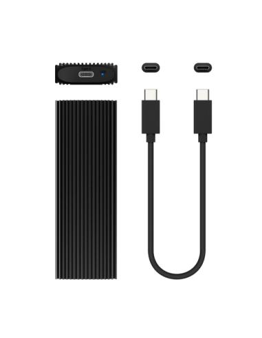 AISENS Caja Externa M.2 (NGFF) ASM2-022B NVMe A USB3.2 Gen2, Negra