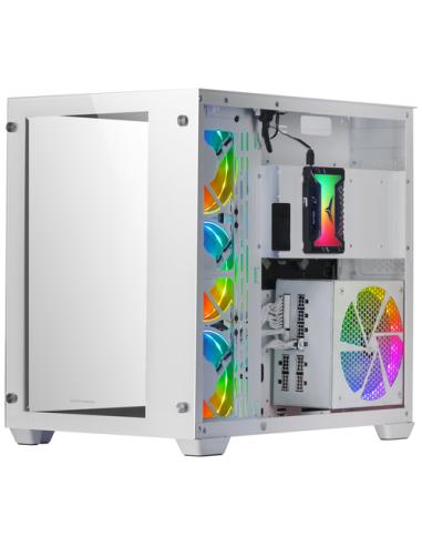 Mars Gaming Torre Gaming Custom XXL E-ATX, Ventana Cristal Templado Lateral y Frontal, Estructura Modular Doble Cámara, MCV3, Co
