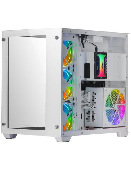 Mars Gaming Torre Gaming Custom XXL E-ATX, Ventana Cristal Templado Lateral y Frontal, Estructura Modular Doble Cámara, MCV3, Co