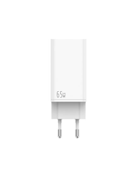 Leotec Cargador 65W GaN 2 USB-C PD + 1 USB-A Blanco
