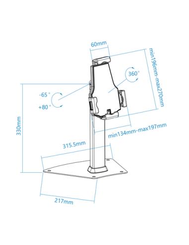 TooQ TQTDS0811 soporte de seguridad para tabletas Negro 26,7 cm (10.5")