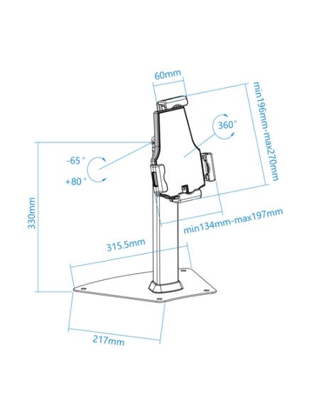 TooQ TQTDS0811 soporte de seguridad para tabletas Negro 26,7 cm (10.5")