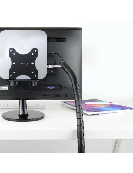 Nanocable Organizador de Cables Flexible 25 mm, Negro, 2 m