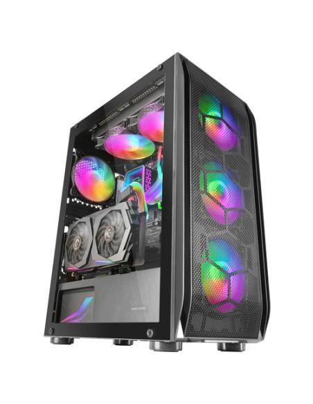 Mars Gaming MC-KX, Torre Gaming Premium E-ATX, Sistema CPU Freezer, 5 Ventiladores ARGB Ultra-silenciosos, Controladora ARGB y M