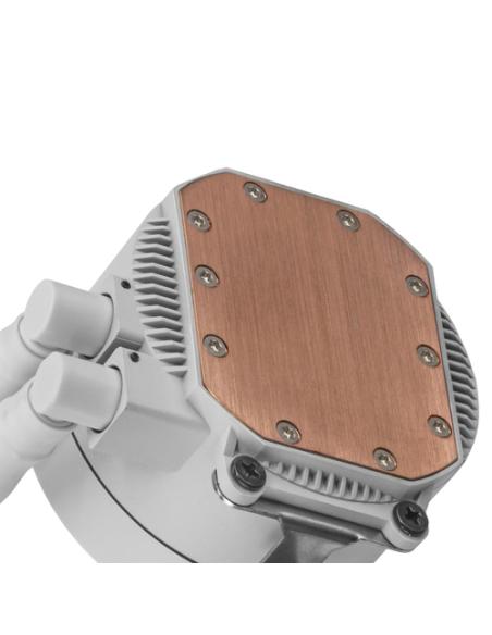 Mars Gaming ML-ONE240 Blanco, Refrigeración Líquida CPU, TDP 400W, Espejo Infinito, 2 Ventiladores FRGB Silenciosos, Multisocket