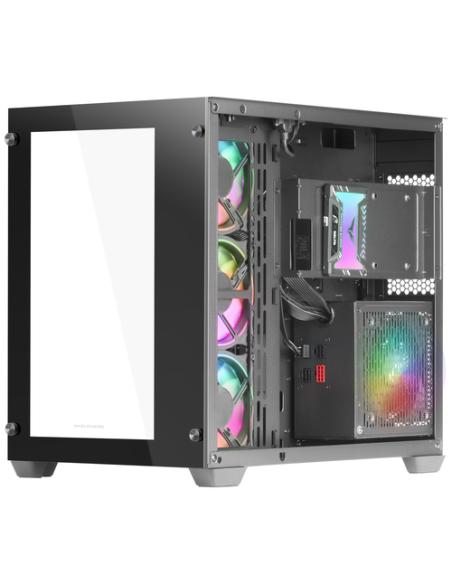 Mars Gaming Torre Gaming Custom XXL E-ATX, Ventana Cristal Templado Lateral y Frontal, Estructura Modular Doble Cámara, MCV3, Co