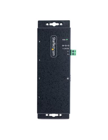 StarTech.com Hub Industrial USB 3.0 de 5Gbps de 4 Puertos - Concentrador USB con Protección de Picos y Descargas ESD - Ladrón US