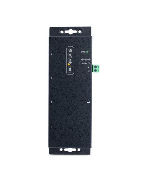 StarTech.com Hub Industrial USB 3.0 de 5Gbps de 4 Puertos - Concentrador USB con Protección de Picos y Descargas ESD - Ladrón US