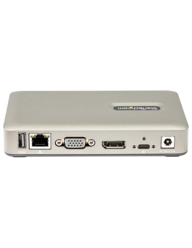 StarTech.com Docking Station USB C - USB-C a DisplayPort 4K 30Hz o VGA - Carga con Entrega de Alimentación PD de 65W - Hub USB 3