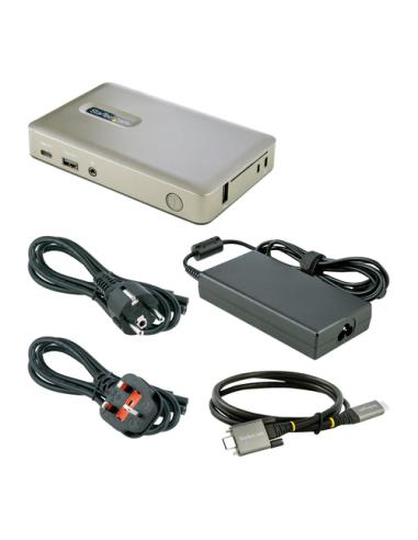 StarTech.com Docking Station USB C - USB-C a DisplayPort 4K 30Hz o VGA - Carga con Entrega de Alimentación PD de 65W - Hub USB 3