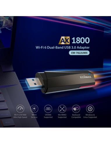 Edimax EW-7822UMX adaptador y tarjeta de red WLAN 1201 Mbit/s