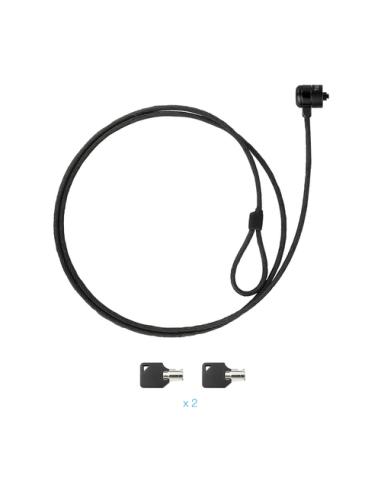 TooQ Cable de Seguridad con Llave para Portátiles 1.5 metros, Gris Oscuro