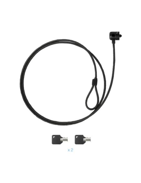 TooQ Cable de Seguridad con Llave para Portátiles 1.5 metros, Gris Oscuro
