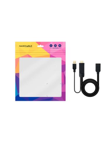 Nanocable Conversor HDMI 2.0 a DisplayPort V1.2 Negro, 20 cm