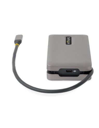 StarTech.com Adaptador Multipuertos USB-C - HDMI 4K a 60Hz VGA - Hub Ladrón USB de 3 Puertos - Power Delivery de Paso de 100W - 
