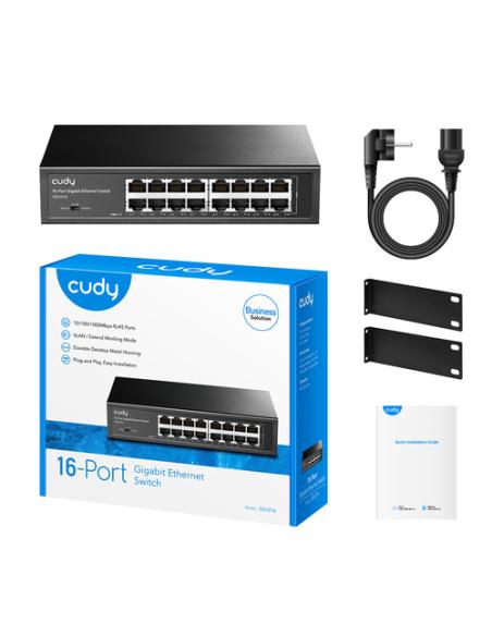 Cudy GS1016 switch Gigabit Ethernet (10/100/1000) Negro