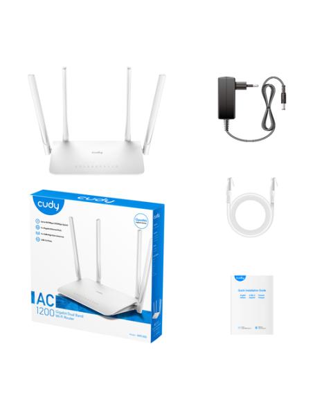 Cudy WR1300 router inalámbrico Gigabit Ethernet Doble banda (2,4 GHz / 5 GHz) Blanco