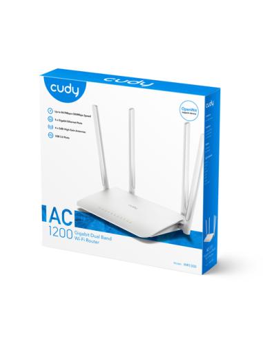 Cudy WR1300 router inalámbrico Gigabit Ethernet Doble banda (2,4 GHz / 5 GHz) Blanco