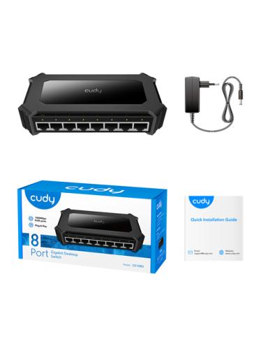 Cudy GS108D switch Gigabit Ethernet (10/100/1000) Negro