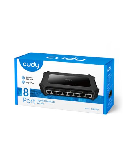 Cudy GS108D switch Gigabit Ethernet (10/100/1000) Negro