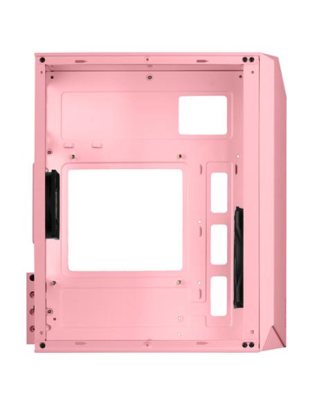Mars Gaming MC-S1, Caja PC Compacta Gaming Micro-ATX, Iluminación ARGB 12 Modos, Ventilador FRGB, Ventana Lateral Completa RGB, 