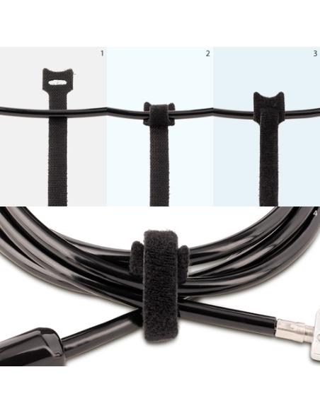 StarTech.com Bridas de 15cm de Gancho y Bucle - Paquete de 50 - Tiras/Envolturas Reusables para Gestión de Cableado - Cintas Aut