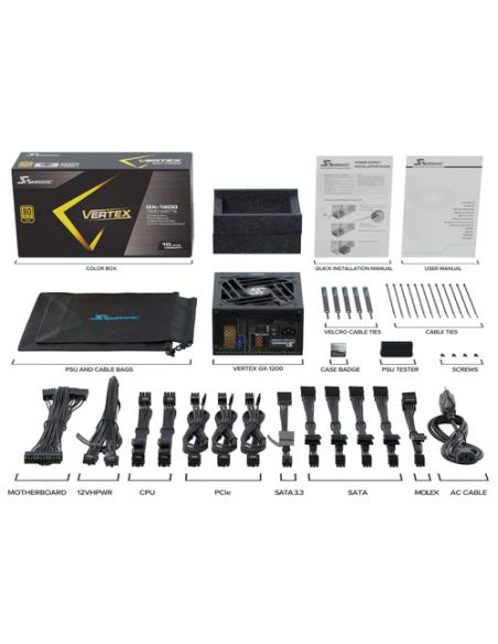 Seasonic Vertex GX-1200 unidad de fuente de alimentación 1200 W 20+4 pin ATX ATX Negro