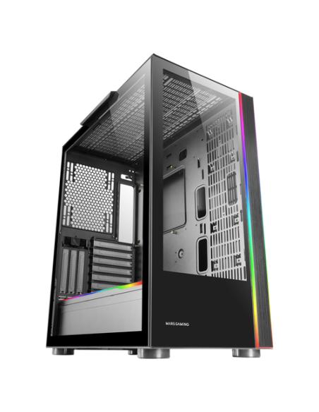 Mars Gaming MC-ULTRA, Torre Gaming Custom XXL E-ATX, Doble Tira LED ARGB, Doble Ventana Cristal Templado, Estructura Cámara Dual