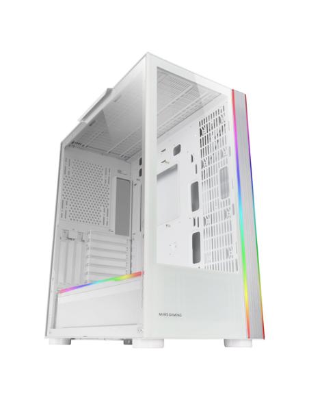 Mars Gaming MC-ULTRA, Torre Gaming Custom XXL E-ATX, Doble Tira LED ARGB, Doble Ventana Cristal Templado, Estructura Cámara Dual