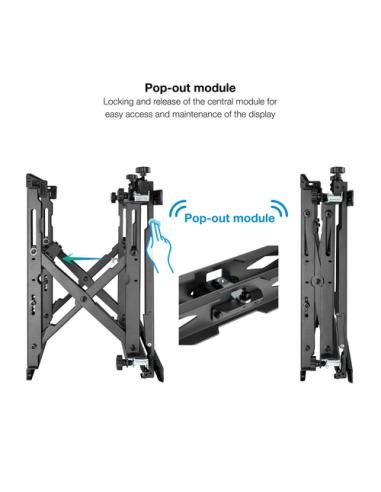 TooQ Soporte Video Wall de Pared para Pantalla 45"-70", Negro