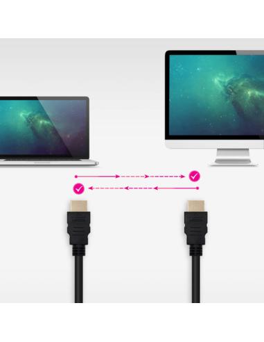 Nanocable Cable HDMI V2.0 4K@60Hz 18Gbps A/M-A/M, 1 m, Negro