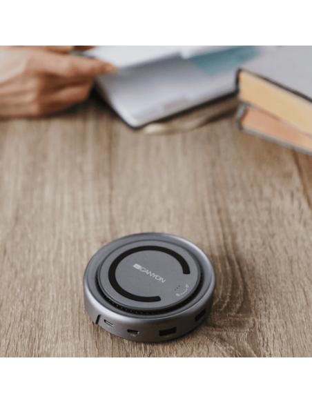 Canyon CNS-TDS07DG base para portátil y replicador de puertos USB 3.2 Gen 1 (3.1 Gen 1) Type-C Gris