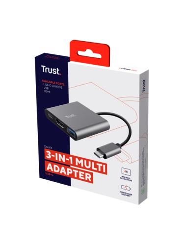 Trust Dalyx USB 3.2 Gen 1 (3.1 Gen 1) Type-C Aluminio, Negro