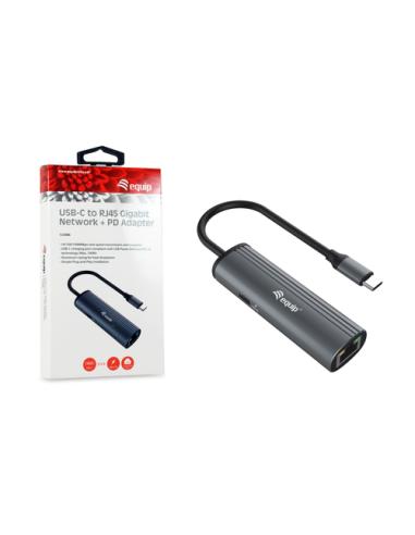 Equip Adaptador USB-C a red Gigabit RJ45 + 100W USB PD