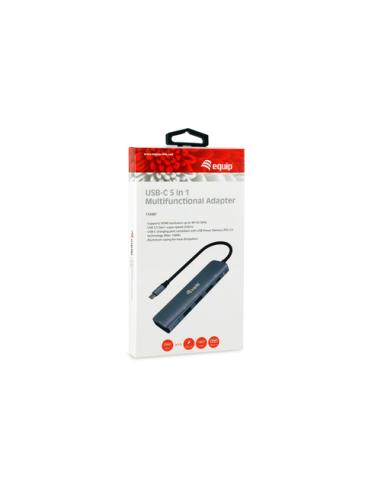 Equip Adaptador multifunción USB-C 5 en 1, HDMI, USB 3.2 GEN1, 100W USB PD