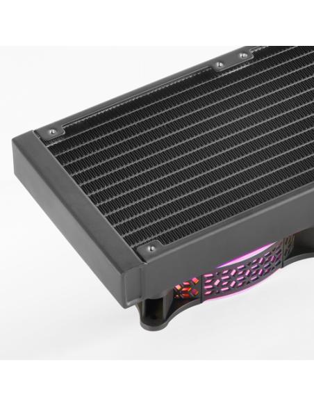 Mars Gaming ML-ULTRA360 Negro, Refrigeración Líquida CPU, TDP 650W, Espejo Infinito, 3 Ventiladores Silenciosos FDB ARGB, Tubos 