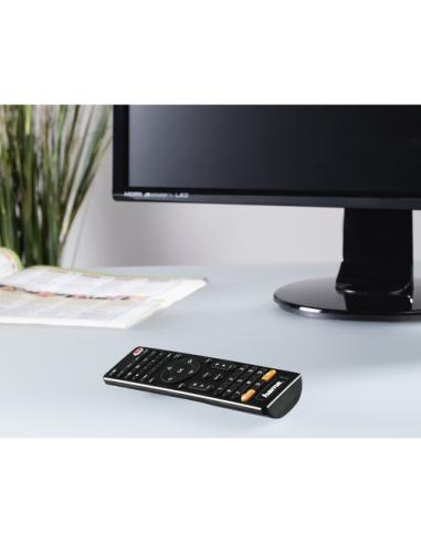 Hama | Mando de TV universal, para manejar hasta 4 aparatos, compatible con más de 1000 aparatos, color negro