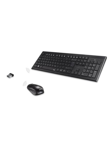 Hama 69182664 teclado Ratón incluido Hogar RF inalámbrico QWERTY Español Negro