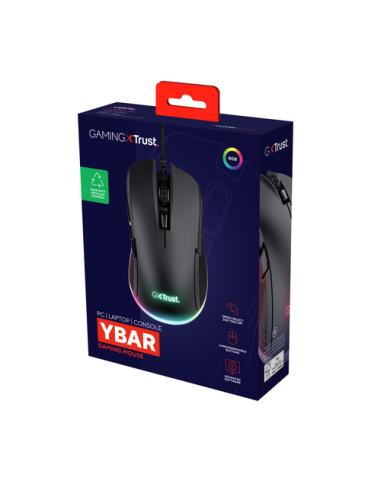 Trust GXT 922 YBAR ratón Juego mano derecha USB tipo A Óptico 7200 DPI