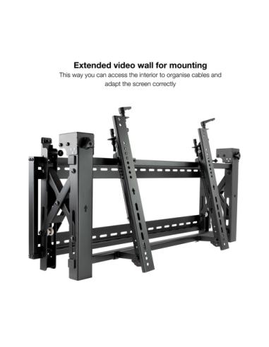 TooQ Soporte Video Wall de Pared para Pantalla 45”- 70”, Negro