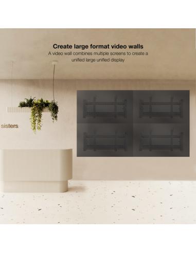 TooQ Soporte Video Wall de Pared para Pantalla 45”- 70”, Negro