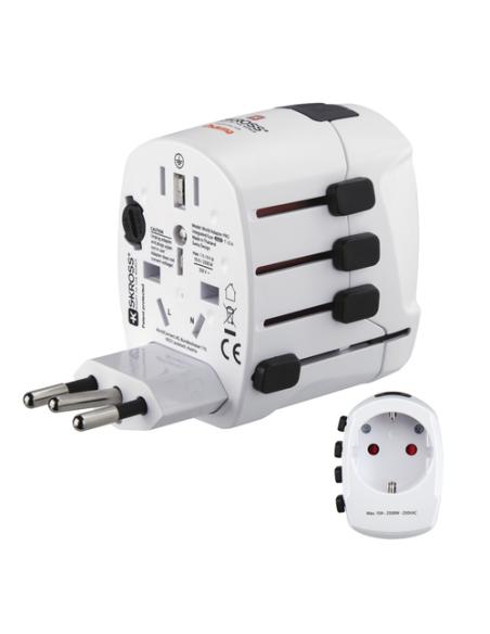 Hama World Travel Pro adaptador de enchufe eléctrico Universal Blanco