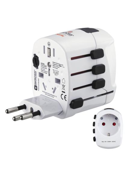 Hama World Travel Pro adaptador de enchufe eléctrico Universal Blanco