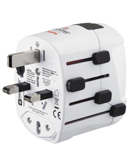 Hama World Travel Pro adaptador de enchufe eléctrico Universal Blanco