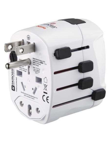 Hama World Travel Pro adaptador de enchufe eléctrico Universal Blanco