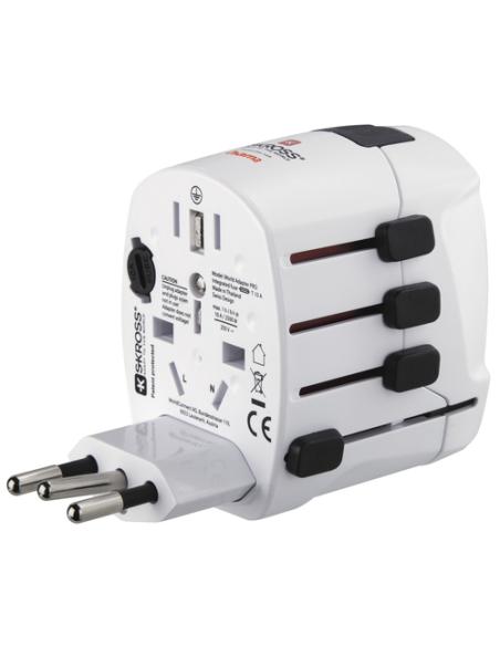 Hama World Travel Pro adaptador de enchufe eléctrico Universal Blanco